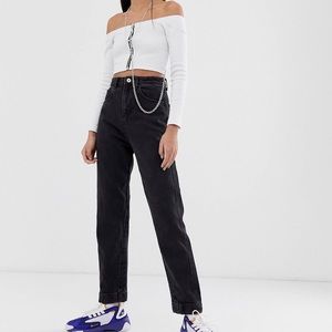 SOLD ASOS mom jeans in washed black